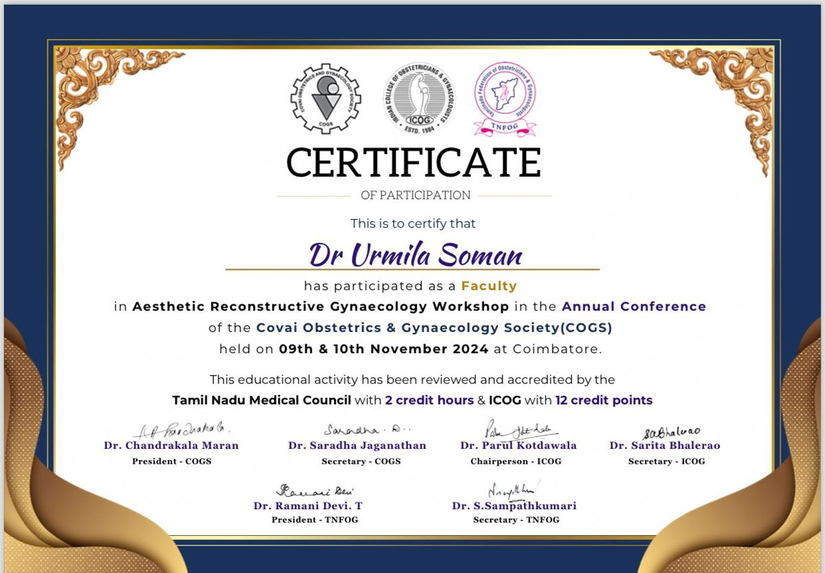 As a faculty member at the Aesthetic Reconstructive Gynecology Workshop during the COGS Annual Conference 2024